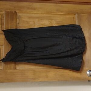 Silk strapless dress black short